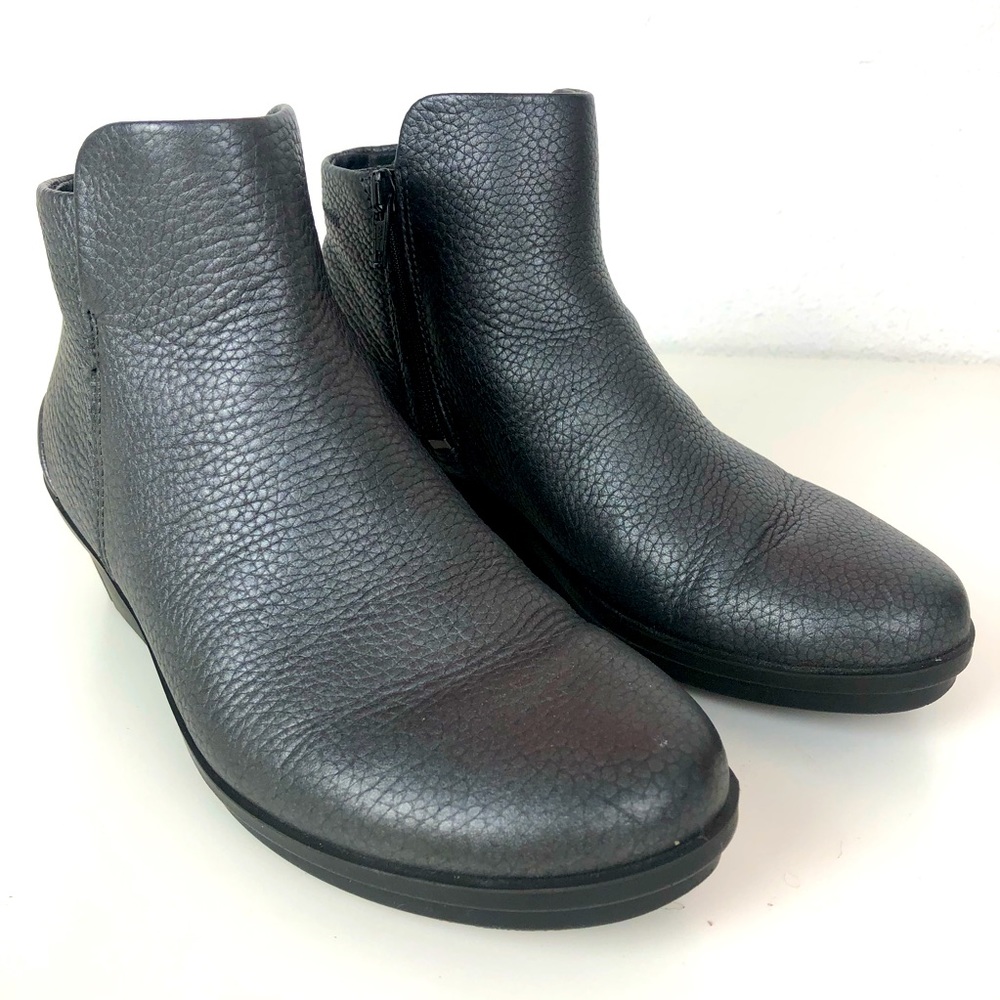 Ecco Skyler Wedge Metallic Ankle Boots 36:5-5.5